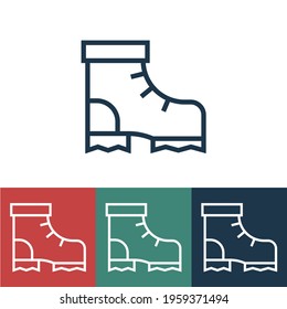 Linear vector icon with boots