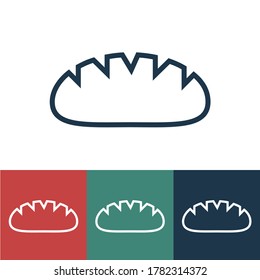 Linear vector icon with bread