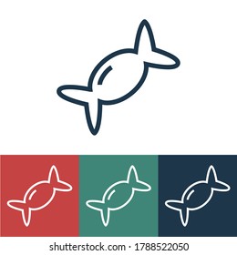 Linear vector icon with candy