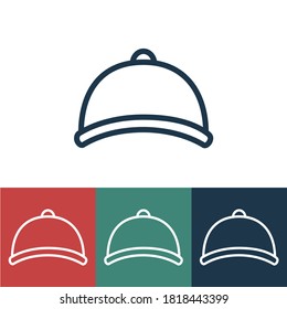 Linear vector icon with cap