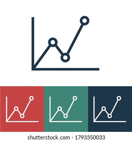 Linear vector icon with chart