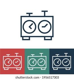 Linear vector icon with chess clock