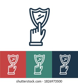 Icono de vector lineal con opción de protección