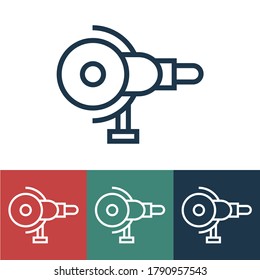 Linear vector icon with circular saw