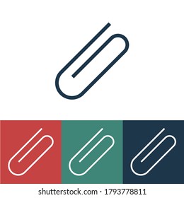 Linear vector icon with clip
