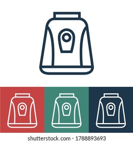 Linear vector icon with coffee maker