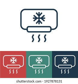Linear vector icon with conditioner