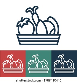 Linear vector icon with crop