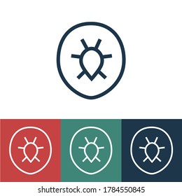 Linear vector icon with cut kiwi