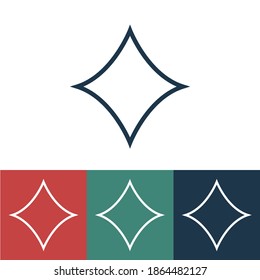 Linear vector icon with diamonds