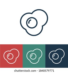 Linear vector icon with egg