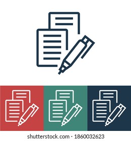 Icono de vector lineal con entradas en valores