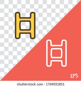 Icono de vector lineal de la película