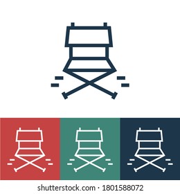 Lineares Vektorsymbol mit Klappstuhl
