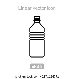 linear vector icon in the form of a bottle
