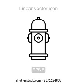 linear vector icon in the form of a hydrant