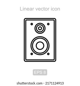 linear vector icon in the form of a stereo speaker