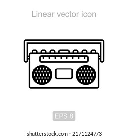 linear vector icon in the form of a tape recorder