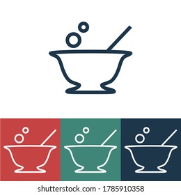 Linear vector icon with grog