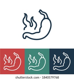 Linear vector icon with hot pepper