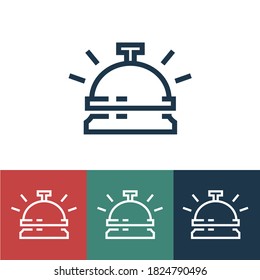 Linear vector icon with hotel call