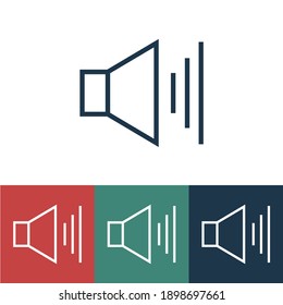 Linear vector icon with increase sound