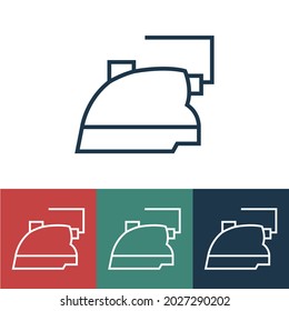 Linear vector icon with iron