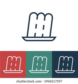 Icono de vector lineal con gelatina