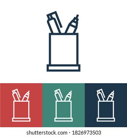 Linear vector icon with kicked and handles
