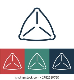 Linear vector icon with kornik pie