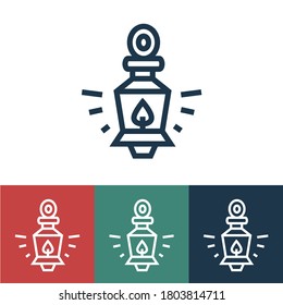 Linear vector icon with lantern