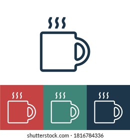 Linear vector icon with large mug