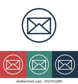 Linear vector icon with letter