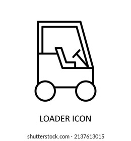 Linear vector icon. Loader illustration.