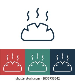 Linear vector icon with loaf