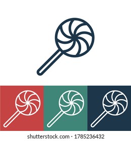 Linear vector icon with lollipop
