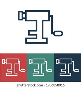 Linear vector icon with meat grinder