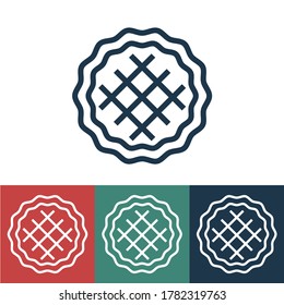 Linear vector icon with meat patty
