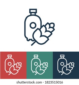 Icono de vector lineal con brea natural