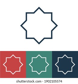 Linear vector icon with octagon
