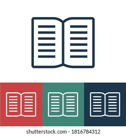 Linear vector icon with open menu