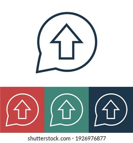 Linear vector icon with outgoing call