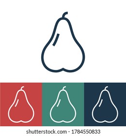 Linear vector icon with pear