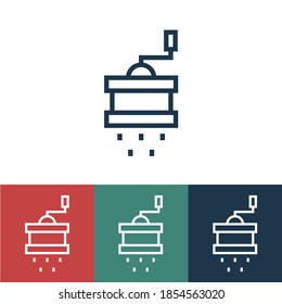 Icono de vector lineal con molino de pimienta