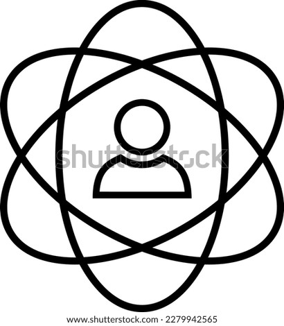 Linear vector icon of a person in the spotlight as a main values concept