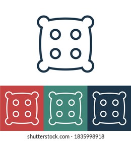 Linear vector icon with pillow