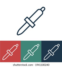 Linear vector icon with pipette
