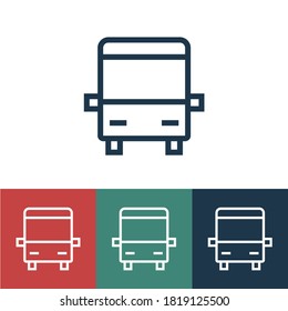 Lineares Vektorsymbol mit öffentlichen Verkehrsmitteln