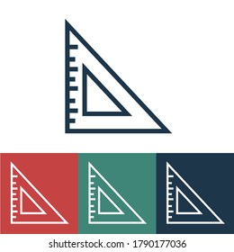 Linear vector icon with ruler