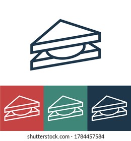 Linear vector icon with sandwich